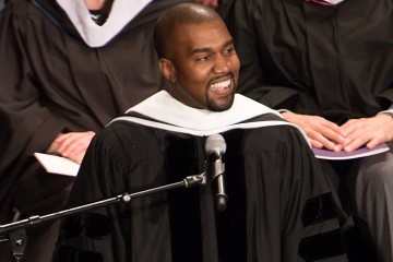 CHICAGO, IL - MAY 11:  Kanye West receives an honorary doctorate at School Of Art Institute Of Chicago on May 11, 2015 in Chicago, Illinois.  (Photo by Daniel Boczarski/WireImage)